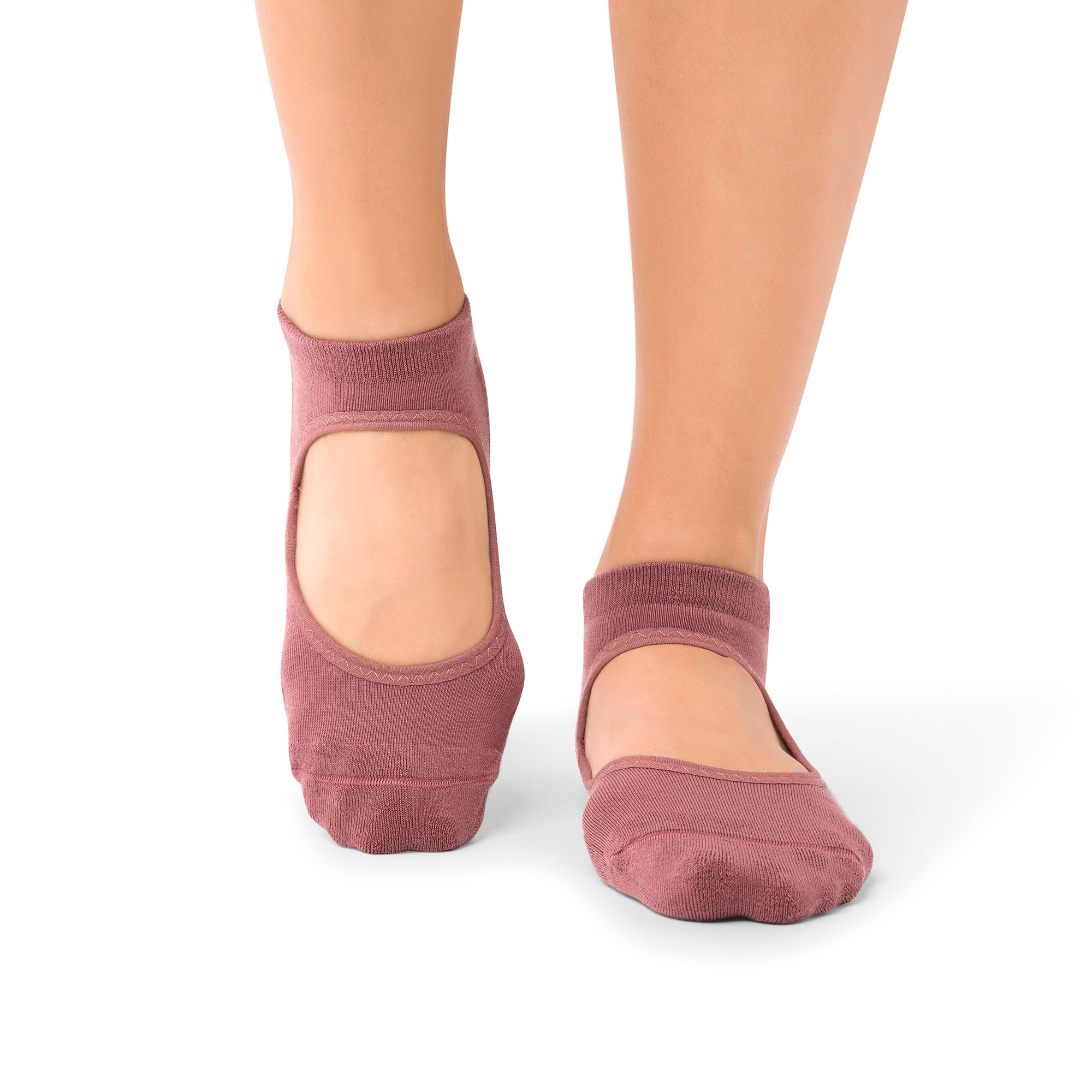 Aya Acai Berry organic grip socks for Pilates and yoga on Dubai studio floor