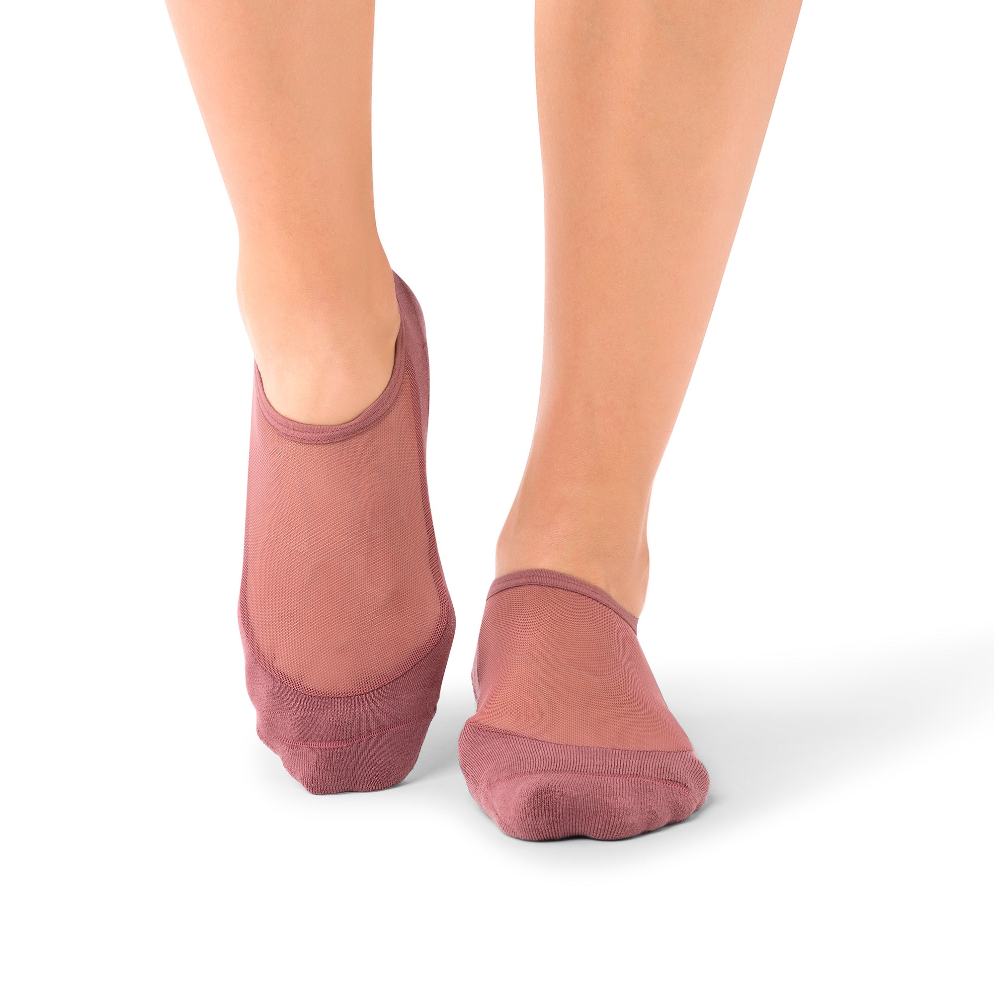 Sora black mesh grip socks with breathable fabric and non-slip sole for yoga and Pilates