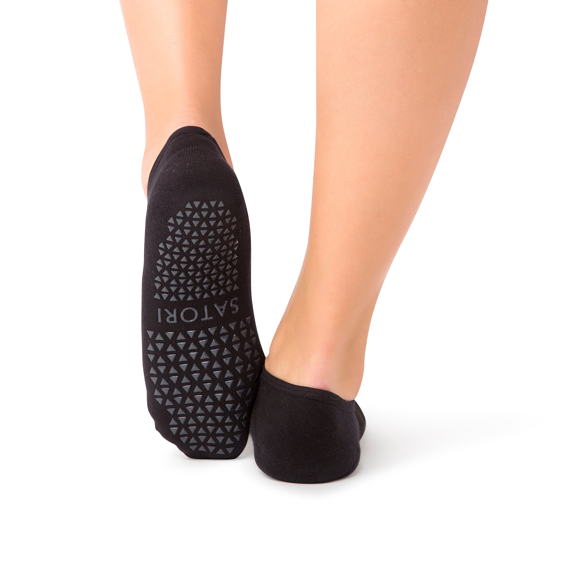 Sora mdnight breathable mesh grip socks made from organic cotton for yoga, Pilates, and Barre